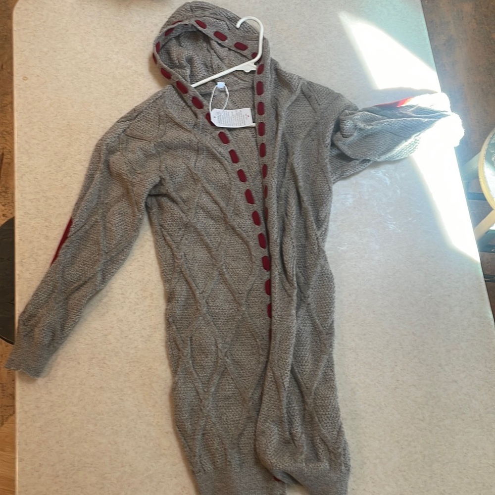 Size small new in bag cardigan - recycled materials and cozy.